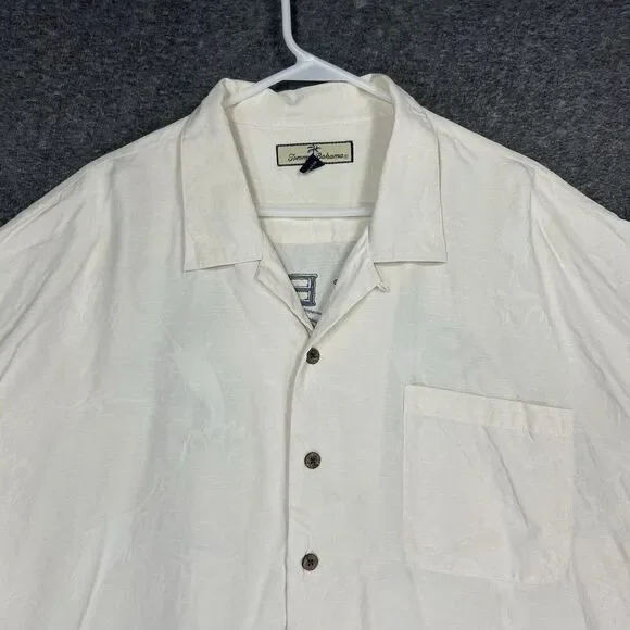 Tommy Bahama Camp Shirt‎ Paradise Pinup 100% Silk Mens 2XL Bowl Me Over